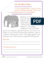 Find Main Idea Elephant