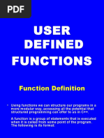 User Defined Functions