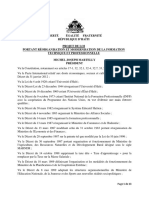 Projet de Loi Portant Réorganisation Et Modernisation de La Formation Technique Et Professionnelle en Haïti.