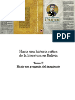 Hacia Una Historia Crítica de La Literatura en Bolivia (Tomo II) - Blanca Wiethüchter, Alba María Paz Soldán, Omar Rocha, Rodolfo Ortiz