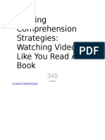 Viewing Comprehension Strategies: Watching Videos Like You Read A Book