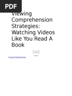 Viewing Comprehension Strategies: Watching Videos Like You Read A Book