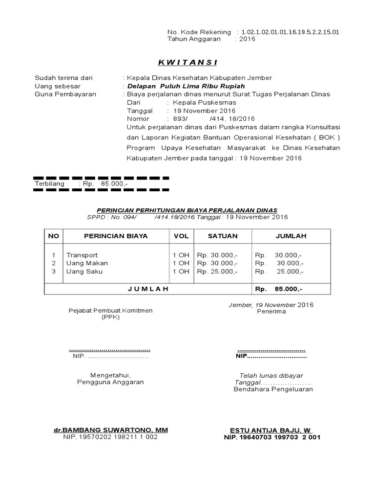 Kwitansi November 2016