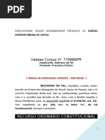 Recurso Ordinario Constitucional Habeas Corpus STF Excesso Prazo Formacao Culpa BC368
