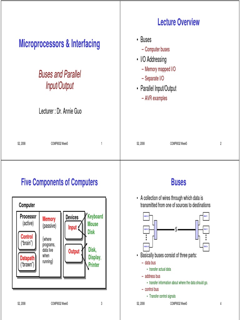 AVR Memory Mapped I-O | PDF | Input/Output | Central Processing Unit
