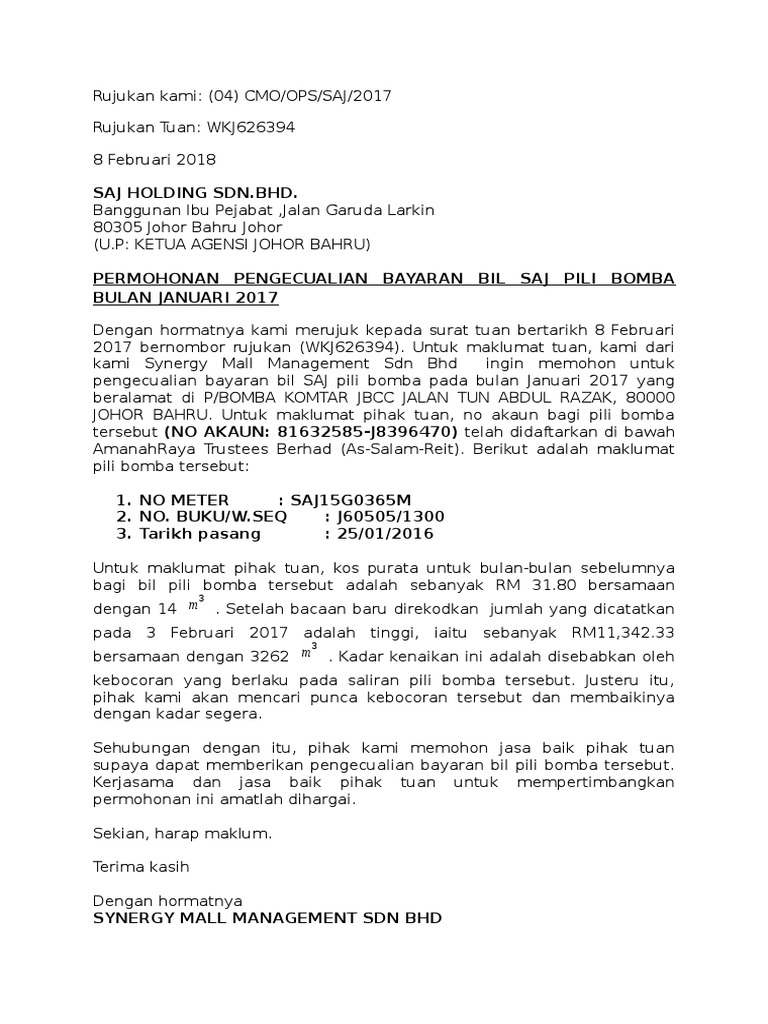 Surat Rayuan Pdf