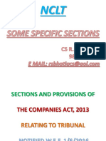 Nclt - The Companies Act, 2013 Relating to Tribunal - R S Bhatia