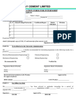 Internship Form Plant