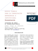 Icono14. A8/V2. Nuevos Tiempos para La Comunicación Empresarial e Institucional. Presentación