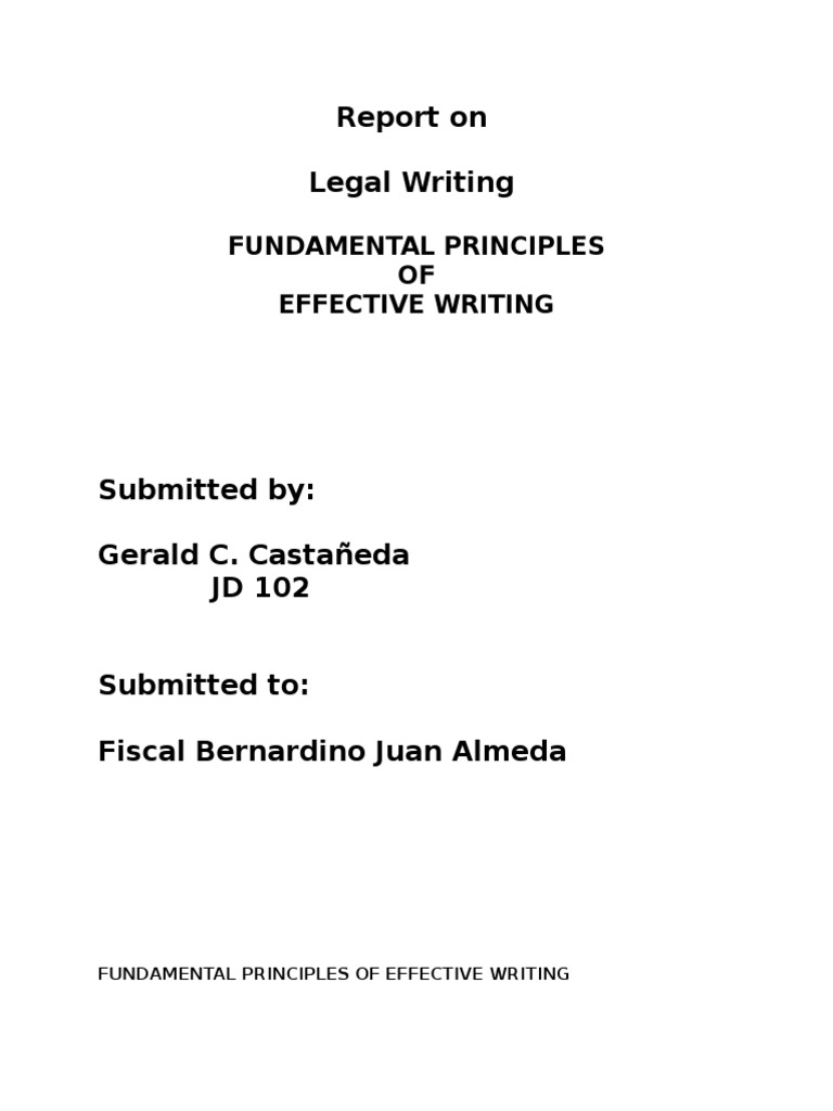 Legal Writing: Key Principles Explained | PDF | Citizenship | Sentence ...