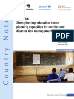 Uganda: Strengthening Education Sector Planning Capacities For Conflict and Disaster Risk Management