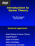 Introduction To Game Theory: Yale Braunstein Spring 2007