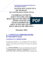 Vi Convención Colectiva de Los Trabajadores de La Educación