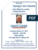 March fundraising invite for Assemblyman Lavine's Nassau Co Exec run