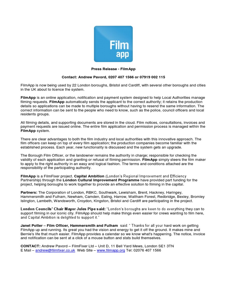 Sample Film Proposal Template PDF London Business