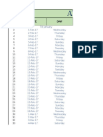 Monthly attendance sheet calendar