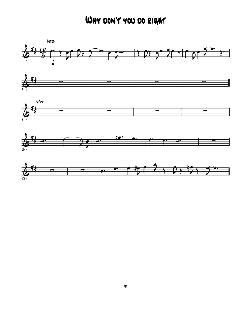 Why Don't You Do Right Alto Sax PDF