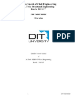 Detailed Course Content for M. Tech. Structural Enginering 2016-18 Batch