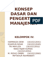 Konsep Dasar Manajemen