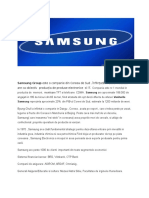 Samsung Group Este o Companie Din Coreea de Sud, Înființată În 1938. Aceasta