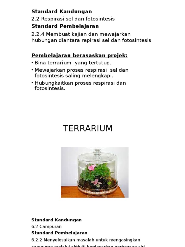 projek sains tingkatan 1