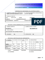 Hoja de datos de seguridad para solvente S-8