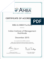 AMBA Certificate IIMK