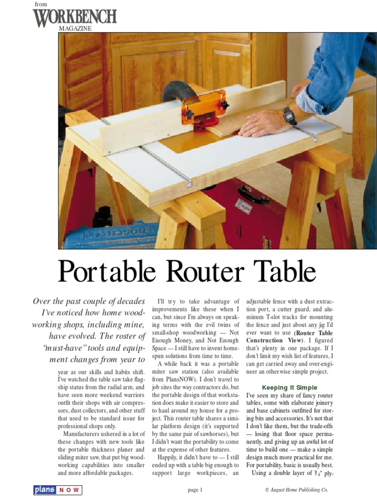 Wood Working Plans - Portable Router Station PDF | PDF | Adhesive | Plywood