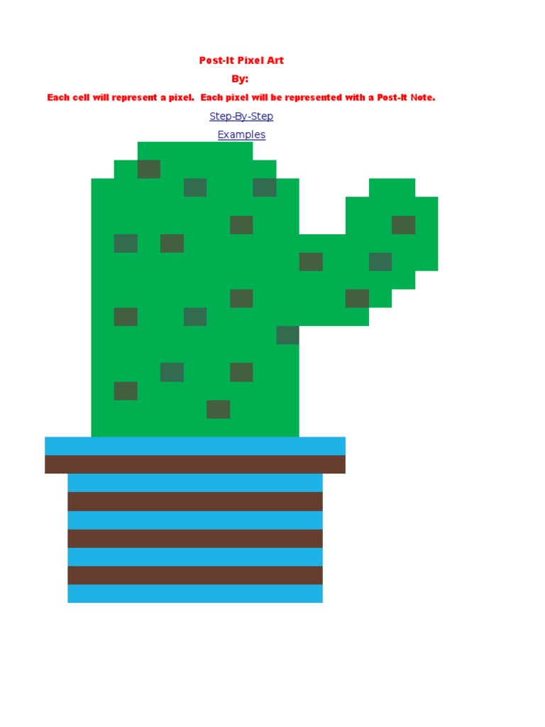 Post-It Note Pixel Art Guide | PDF