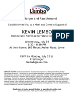 Lyme Meet and Greet For Kevin Lembo!