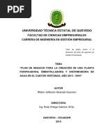 Plan de Negocios Agua Perfecto