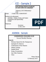 NOTICE - Sample 2: Special English Week Meeting Between Students' Representatives and Centre For Languages