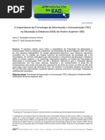 A Importância Da Tecnologia Da Informação e Comunicação