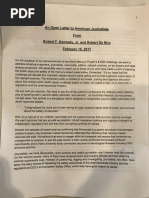 An Open Letter to American Journalists from Robert F. Kennedy, Jr. and Robert De Niro