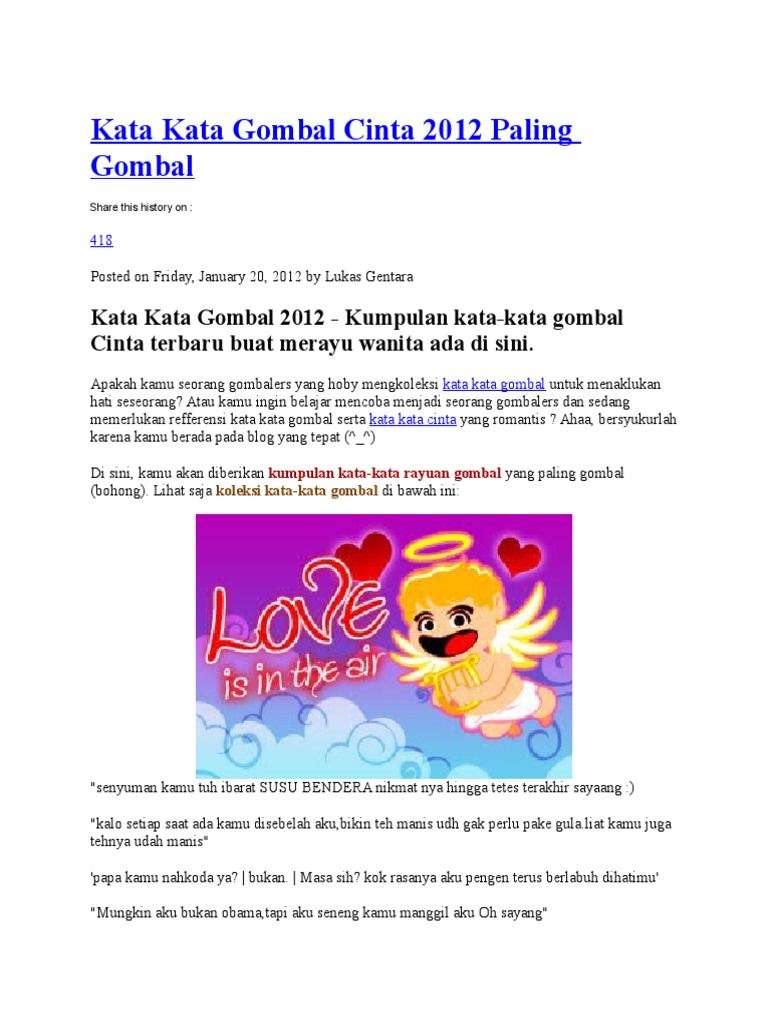 Kata Kata Gombal Cinta 2012 Paling Gombal Kata Kata Gombal Cinta 2012 Paling Gombal