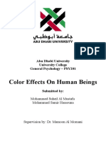 Color Effects On Human Beings: Abu Dhabi University University College General Psychology - PSY201