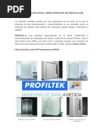 Mamparas de Ducha y Baño Profiltek en Asealia
