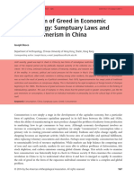 The Problem of Greed in Economic Anthropology - Sumptuary Laws and New Consumerism in China - Joseph Bosco PDF