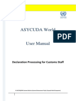 AW User Manual Declaration Processing Customs