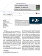 Performance of An Implicit Time Integration Scheme in The Analysis of Wave Propagations