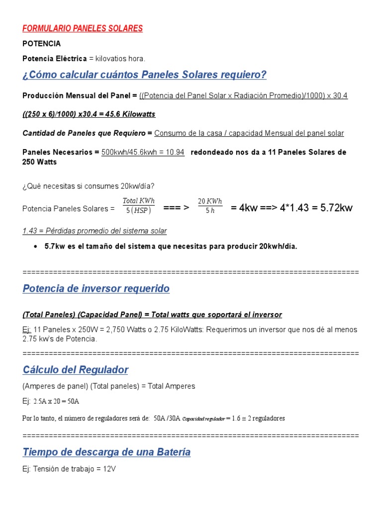 Formulario Paneles Solares | PDF