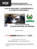 Plan de Monitoreo y Acompañamiento 2016