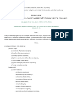 Pravilnik o Proglašenju Lovostajem Zašticenih Vrsta Divljaci 2016