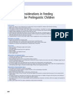 Considerations in Feeding Older Prelinguistic Children