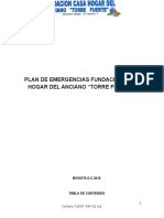 Plan de Emergencias Fundacion Casa Hogar Torre Fuerte