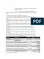 Análisis de operaciones para determinar aumento o disminución de activo circulante