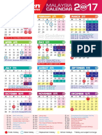 Malaysia Calendar 2017