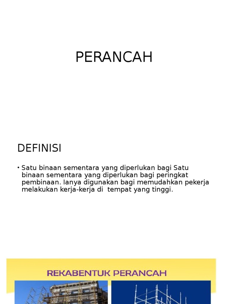 Jenis dan Fungsi Perancah dalam Pembinaan | PDF | Seni | Teknologi ...