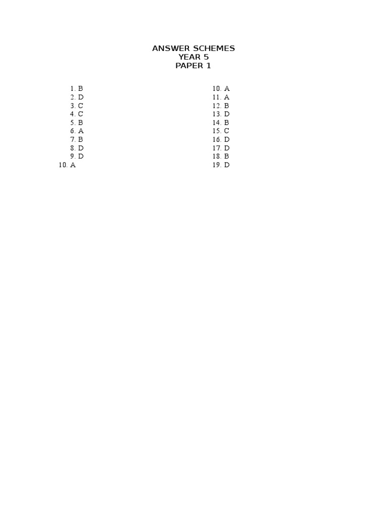 Answer Schemes | PDF