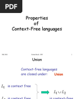 Context Free Properties